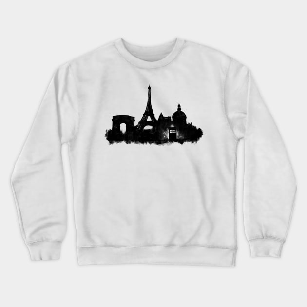 Police Box in Paris Crewneck Sweatshirt by CrumblinCookie